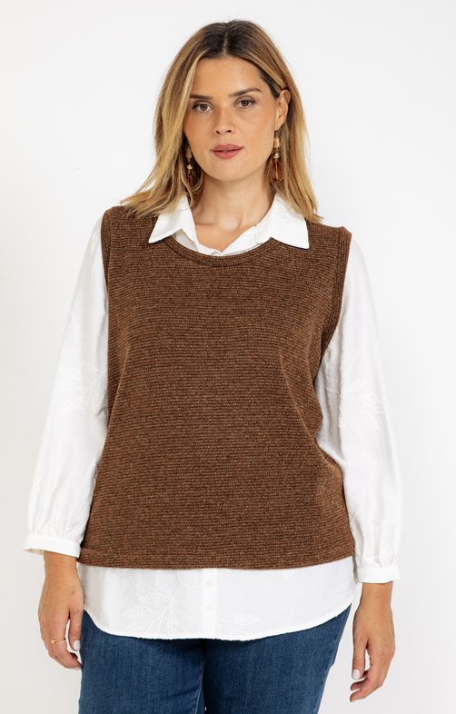 Pull 2-en-1 sans manches