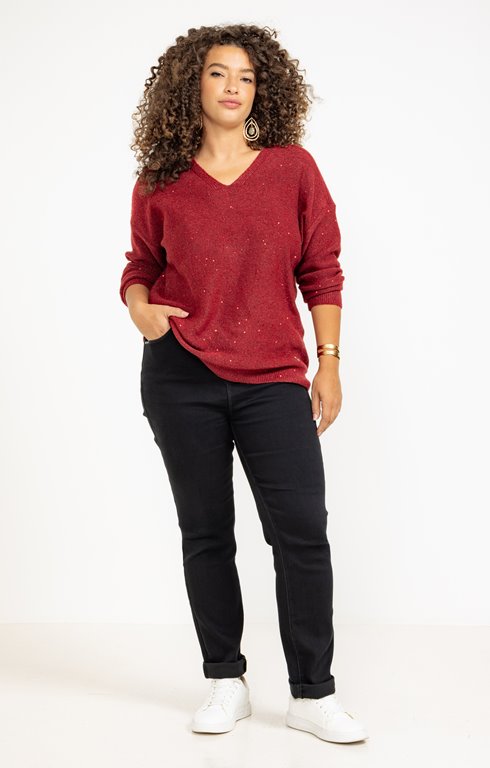 Pantalon droit noir denim
