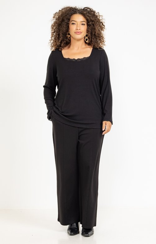 Pantalon large maille