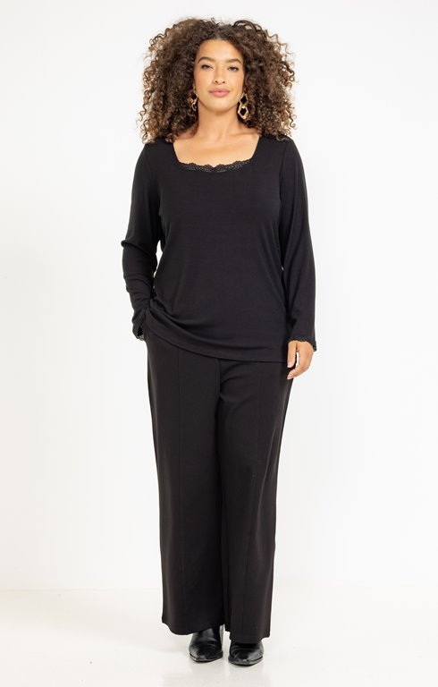 Pantalon large maille