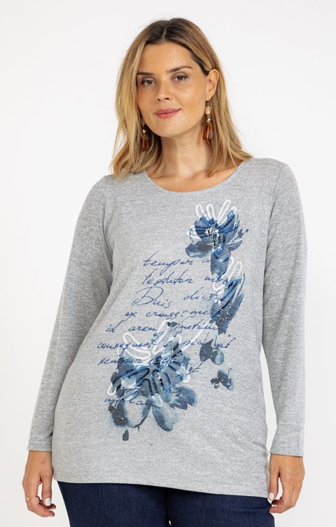 Tee-shirt maille chaude imprimé