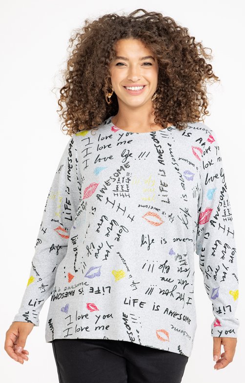 Tee-shirt maille chaude imprimé