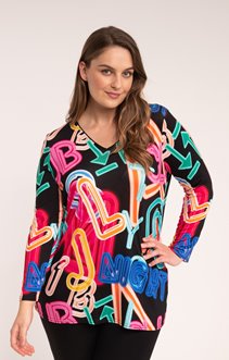 Tee-shirt motif lettres multicolores