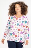 Tee-shirt maille chaude imprimé