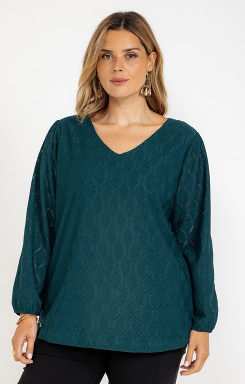 Tee-shirt en jacquard maille