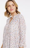 Chemise à pois volantée