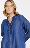 Chemise en jean avec froufrous