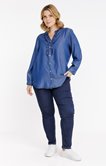Chemise en jean avec froufrous
