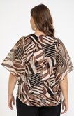 Poncho imprimé bi-matière