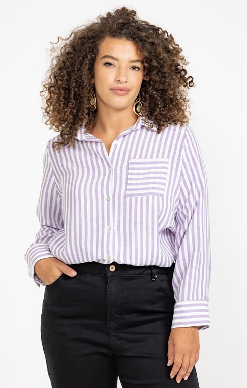 Chemise rayée bicolore