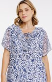 Tee-shirt imprimé bi-matière