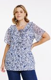 Tee-shirt imprimé bi-matière