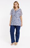 Tee-shirt imprimé bi-matière