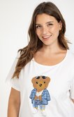 Tee-shirt avec ourson placé