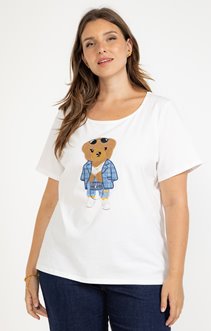 Tee-shirt avec ourson placé
