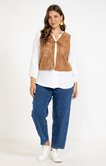 Chemise 2-en-1 avec gilet brodé