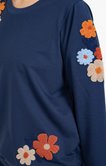 Sweat avec patchs fleurs