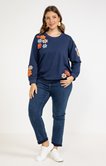 Sweat avec patchs fleurs