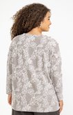 Tee-shirt maille chaude reliéfée fleurs