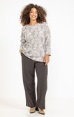 Tee-shirt maille chaude reliéfée fleurs
