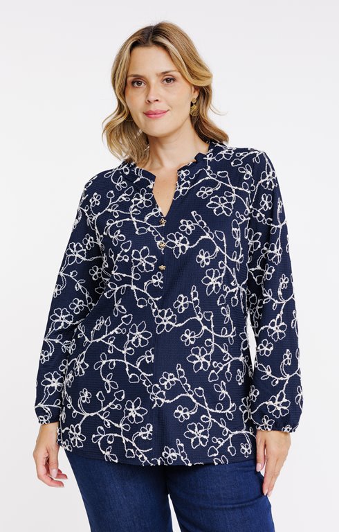 Tee-shirt avec cordes fleurs