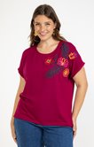 Tee-shirt avec décors reliéfés