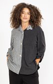 Chemise patch rayée