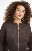 Veste brodée zippée
