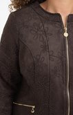 Veste brodée zippée