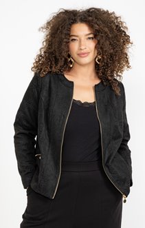 Veste brodée zippée