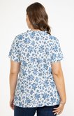 Tee-shirt maille relifée imprimé floral