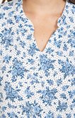 Tee-shirt maille relifée imprimé floral