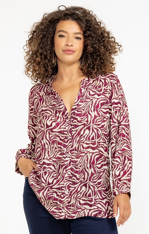 Chemise imprimé zèbre bicolore