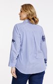Chemise rayée et brodée