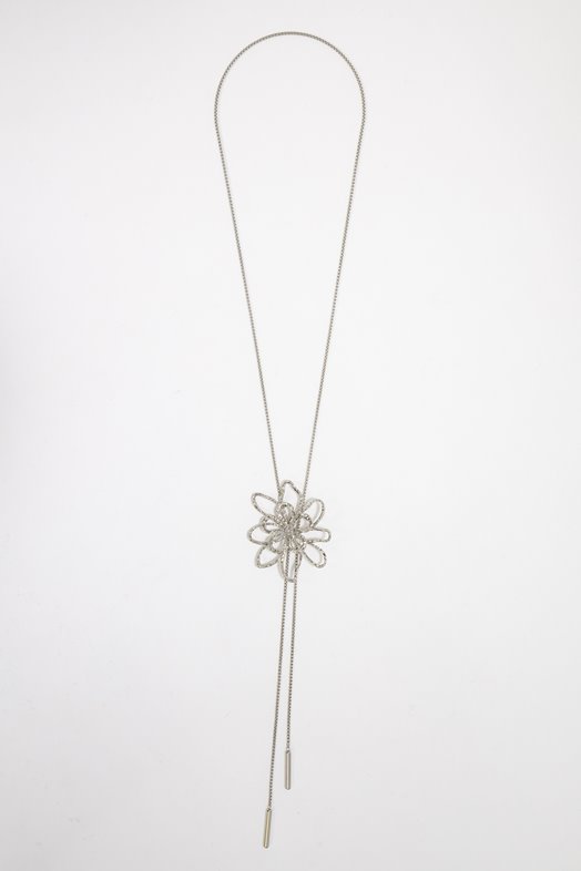 Sautoir fleur coulissante
