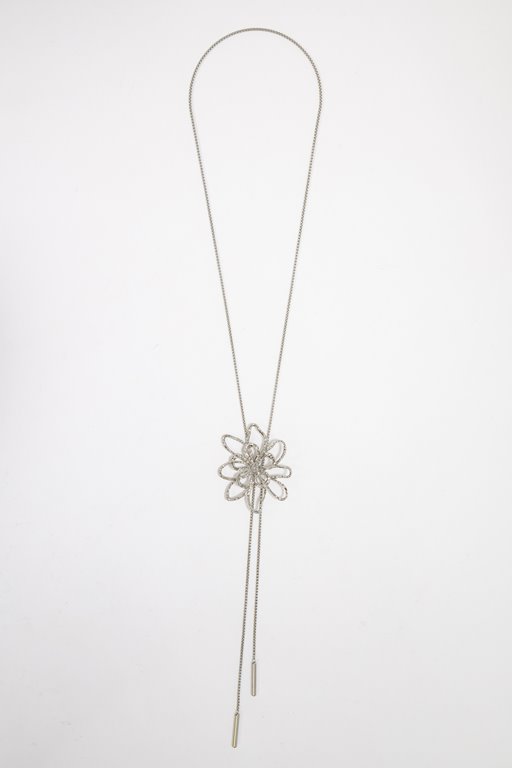 Sautoir fleur coulissante