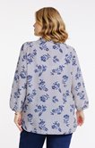 Chemise imprimée col froufrou