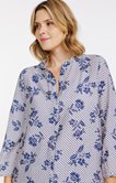 Chemise imprimée col froufrou