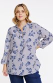 Chemise imprimée col froufrou