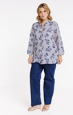 Chemise imprimée col froufrou