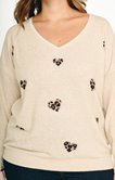 Tee-shirt maille chaude imprimé