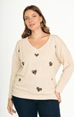 Tee-shirt maille chaude imprimé