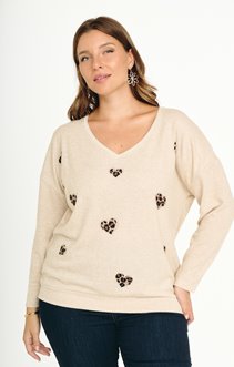 Tee-shirt maille chaude imprimé