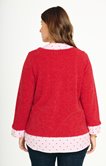 Pull 2-en-1 avec chemise rayée