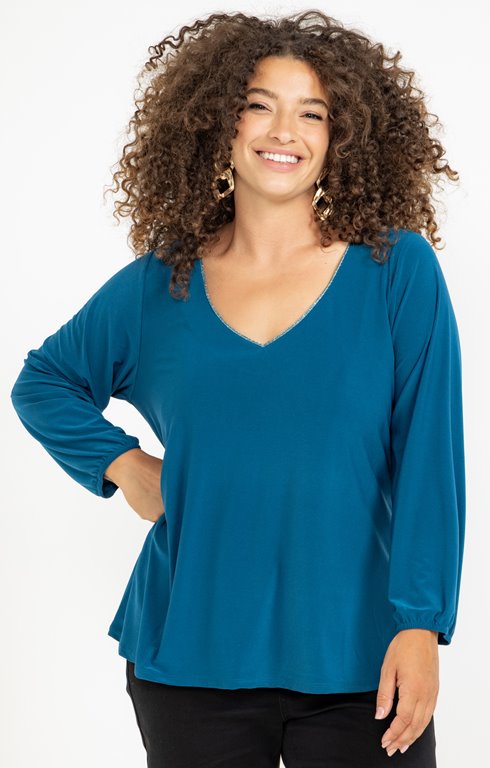 Tee-shirt encolure V fantaisie