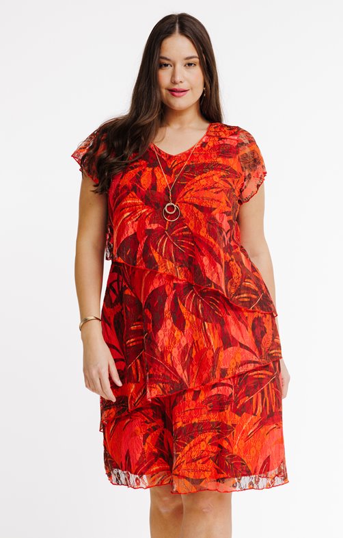 Robe en dentelle imprimée