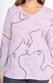 Tee-shirt maille chaude imprimé