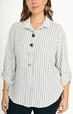 Chemise rayée avec boutons fantaisie