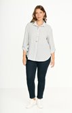 Chemise rayée avec boutons fantaisie
