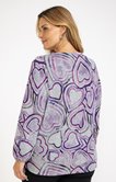 Tee-shirt maille chaude imprimé coeurs